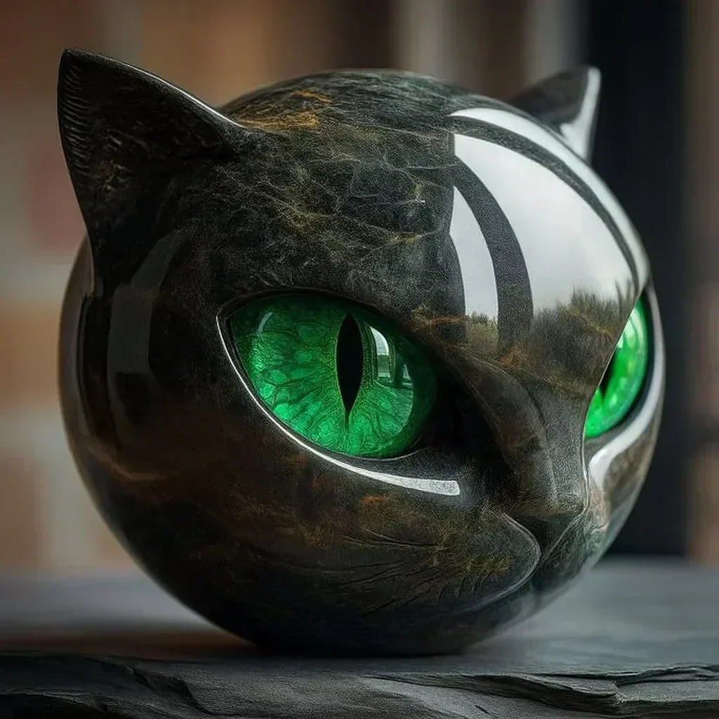 NyxCharm | Mystical Cat Head Sculpture