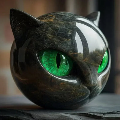 NyxCharm | Mystical Cat Head Sculpture