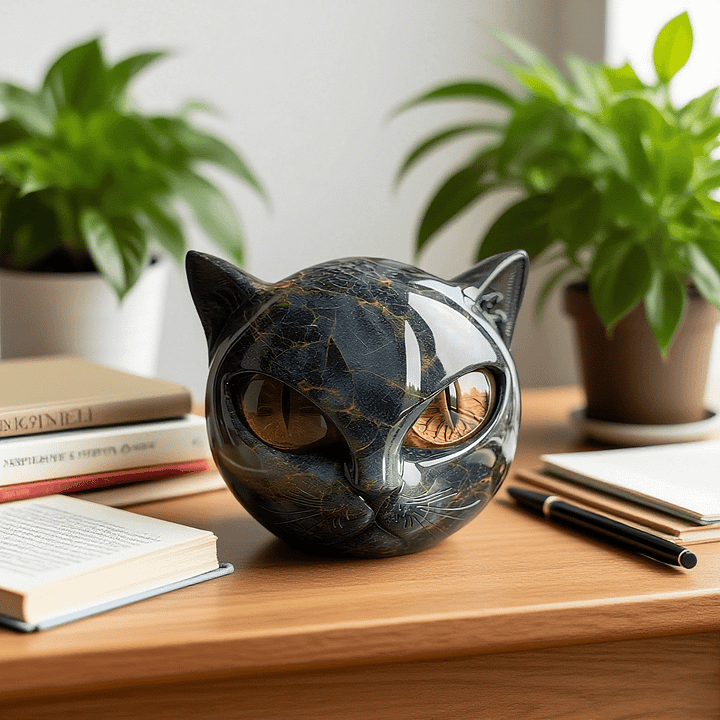 NyxCharm | Mystical Cat Head Sculpture