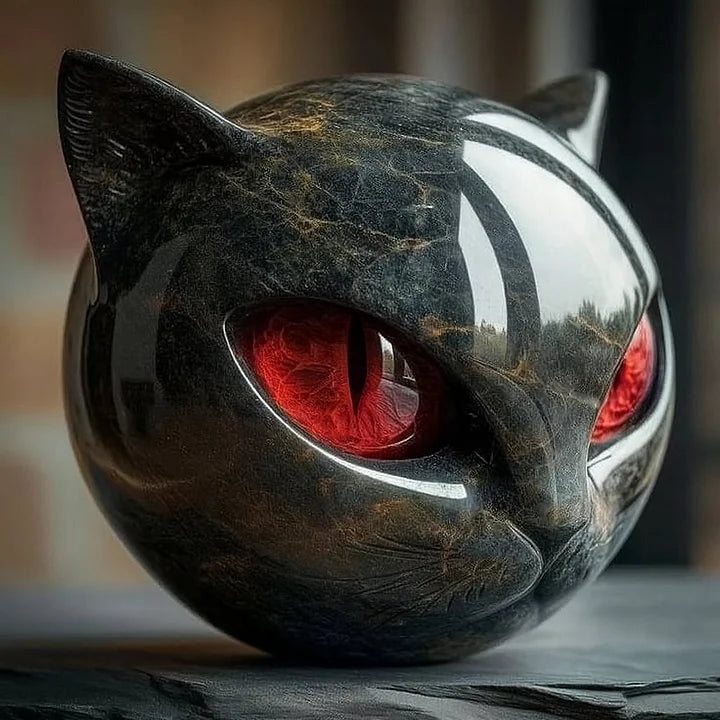 NyxCharm | Mystical Cat Head Sculpture