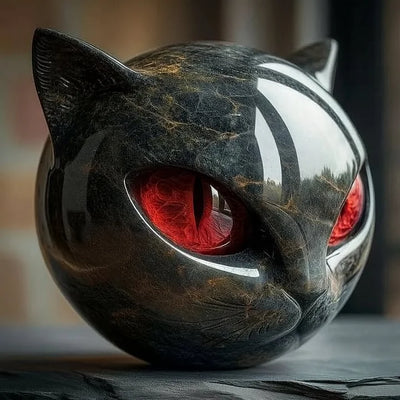 NyxCharm | Mystical Cat Head Sculpture