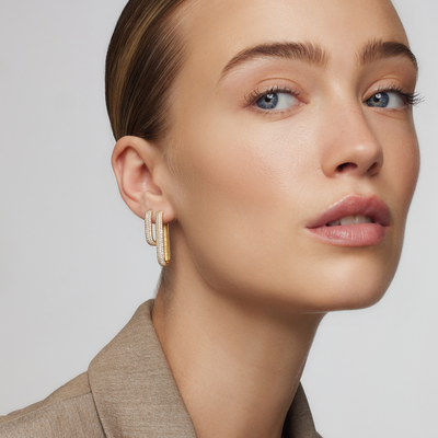 Icon – Double Pavé Earrings