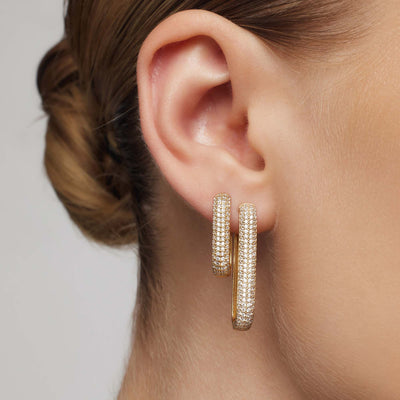 Icon – Double Pavé Earrings