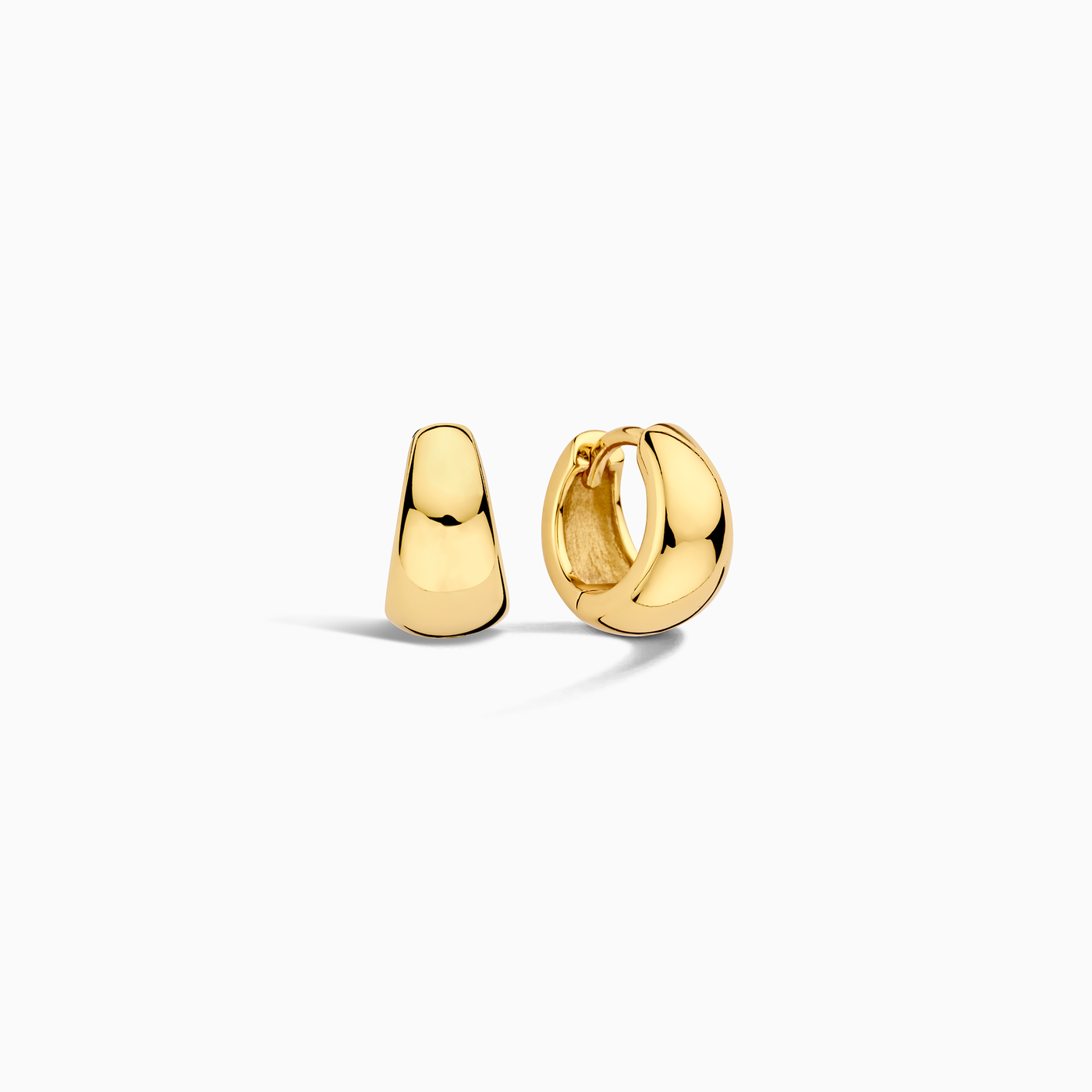 Mila – Polished Gold Mini Hoop Earrings