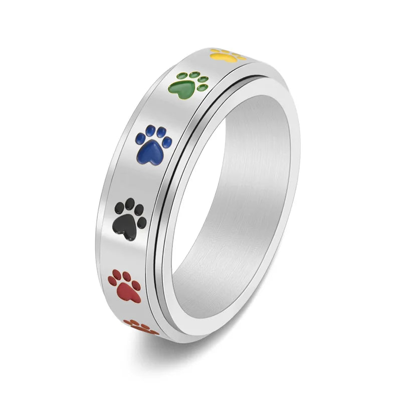Anti-Stress Ring with Paws