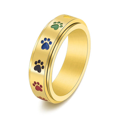 Anti-Stress Ring with Paws