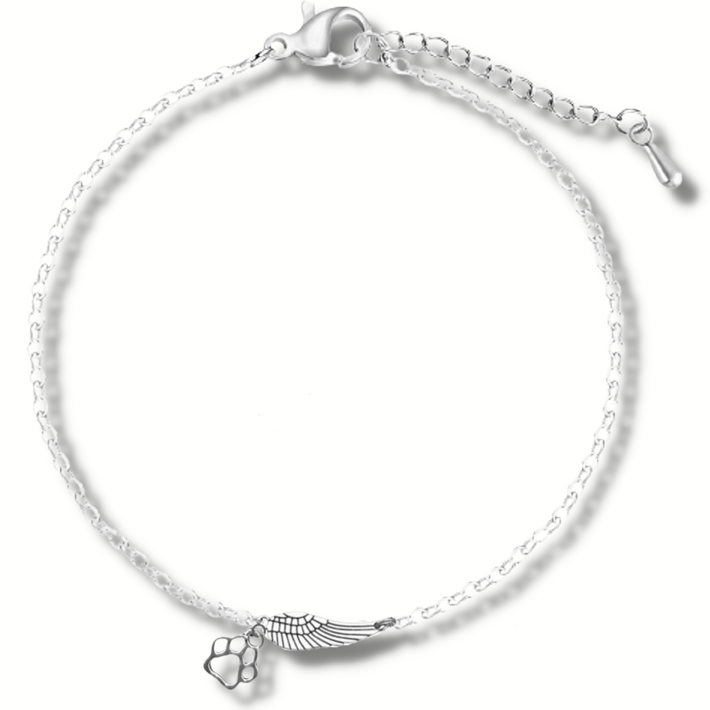 Angel Wings & Paw Print Bracelet