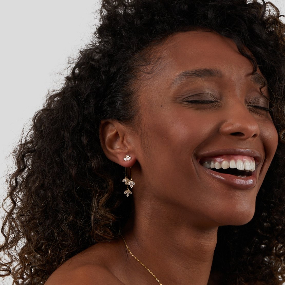 Crystal Lotus Earrings