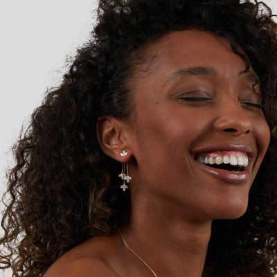 Crystal Lotus Earrings