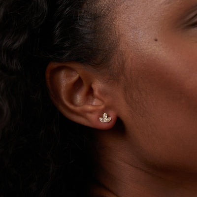 Crystal Lotus Earrings