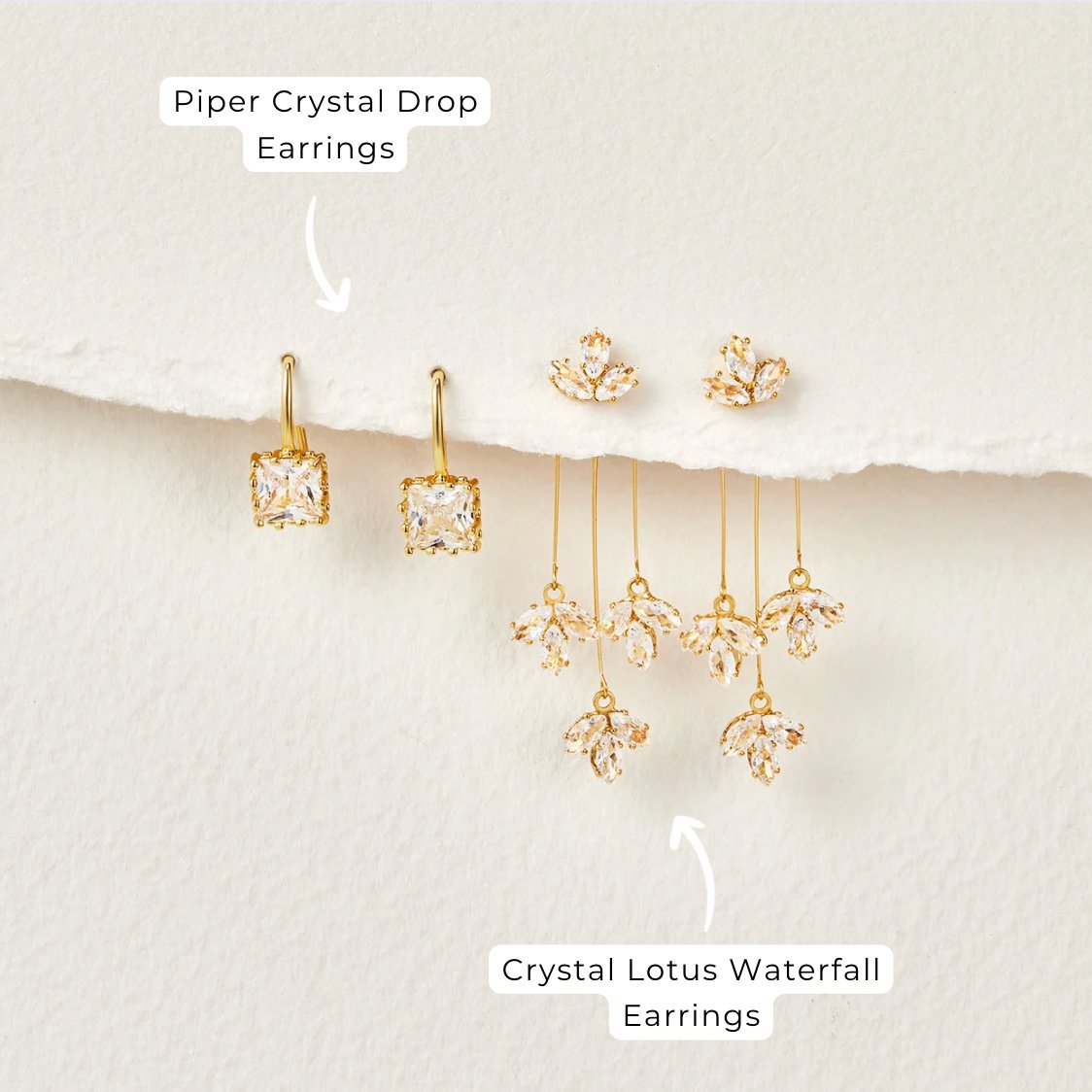 Crystal Lotus Earrings