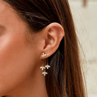 Crystal Lotus Earrings