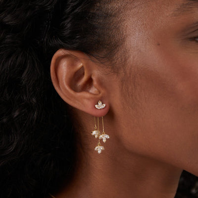 Crystal Lotus Earrings