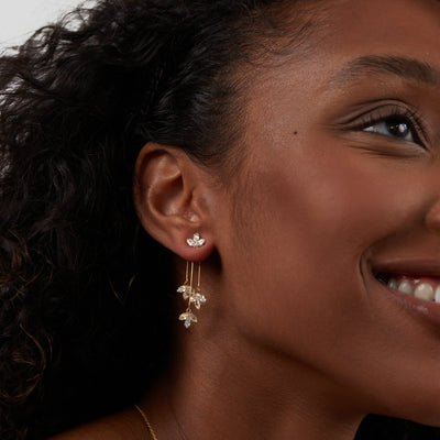 Crystal Lotus Earrings