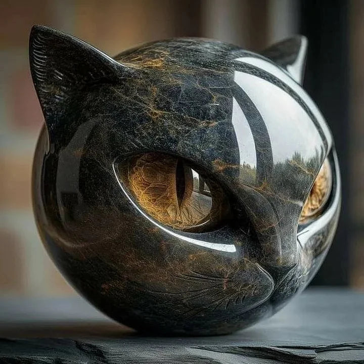 NyxCharm | Mystical Cat Head Sculpture