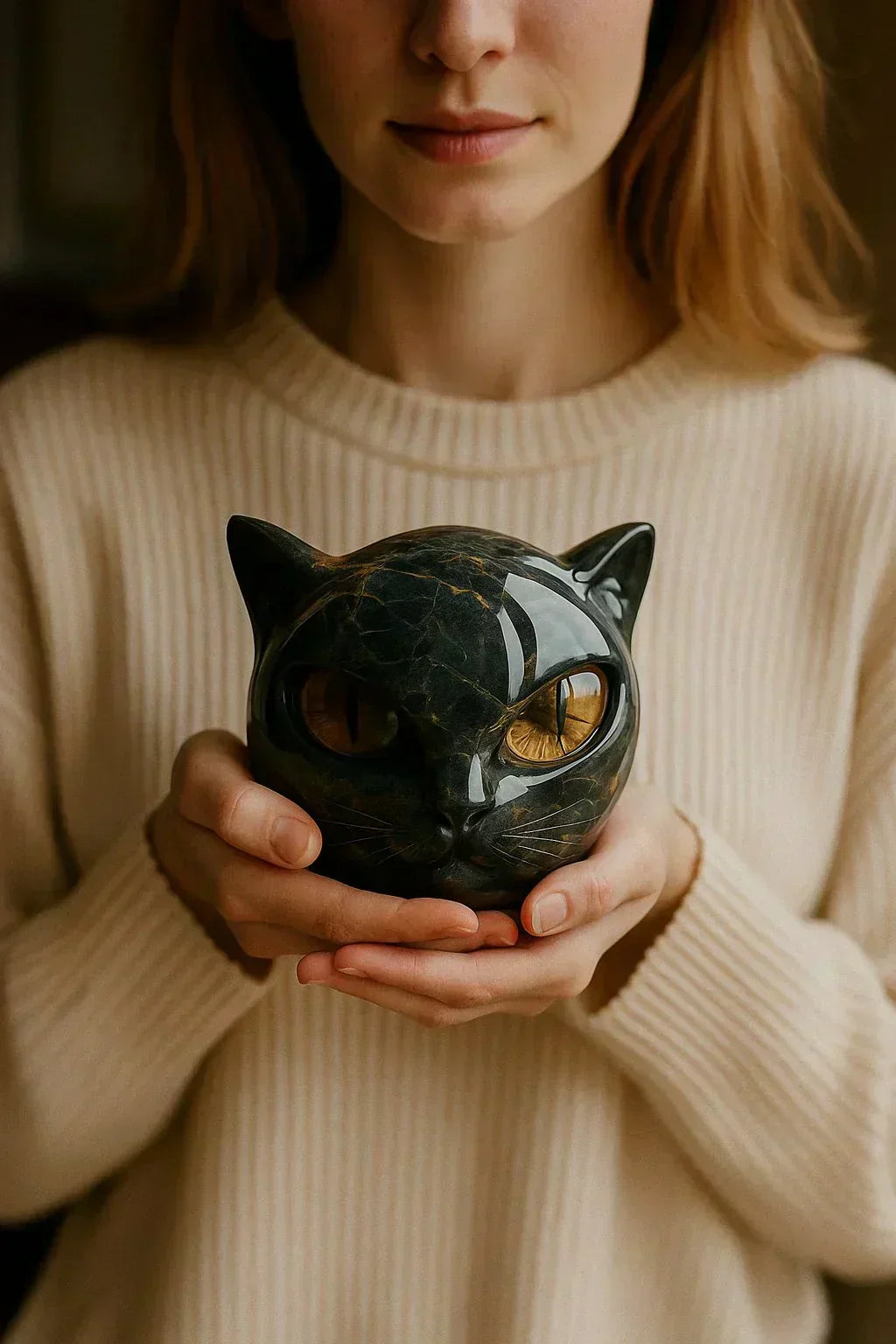 NyxCharm | Mystical Cat Head Sculpture
