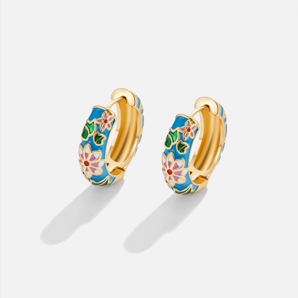Floral Golden Earrings