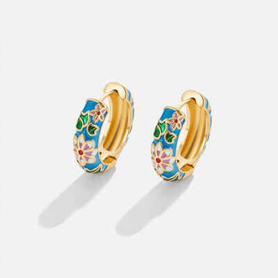 Floral Golden Earrings