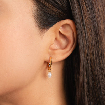 Lucia Pearl Twist Earrings