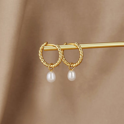 Lucia Pearl Twist Earrings
