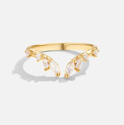 Lily Crystal Gold Ring