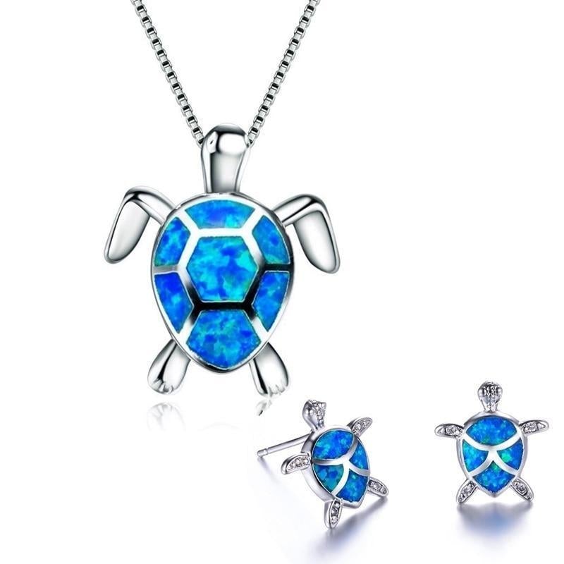 Sea Turtle Set – Necklace & Earrings