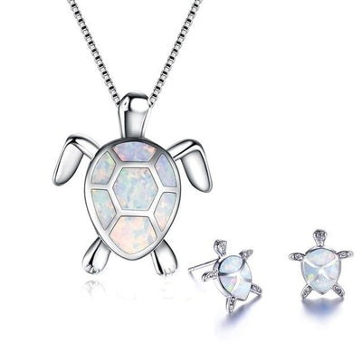 Sea Turtle Set – Necklace & Earrings
