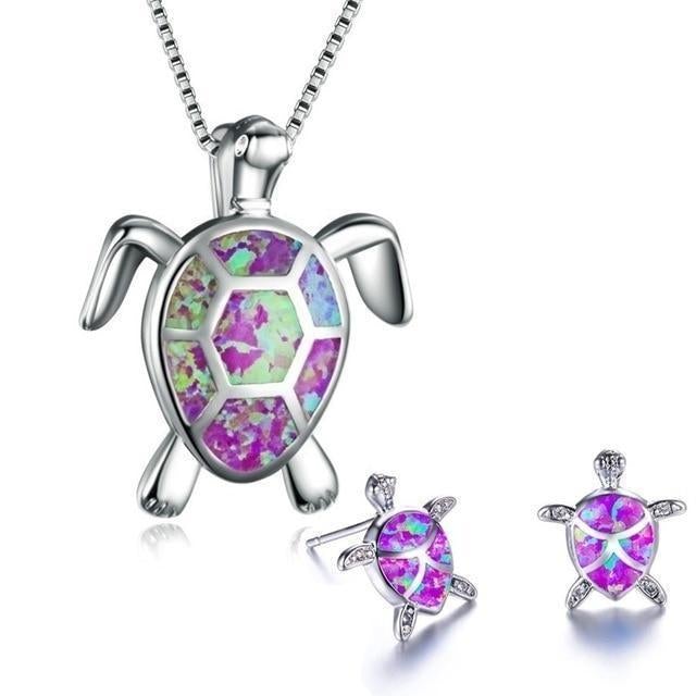 Sea Turtle Set – Necklace & Earrings