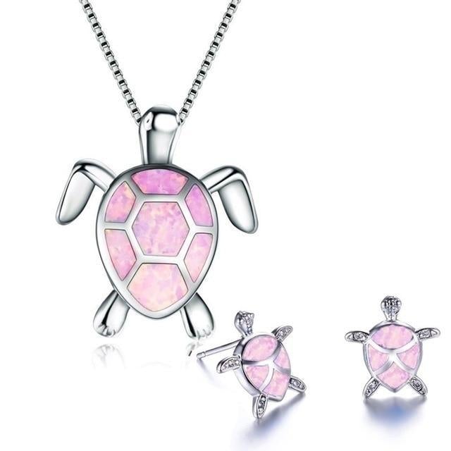 Sea Turtle Set – Necklace & Earrings